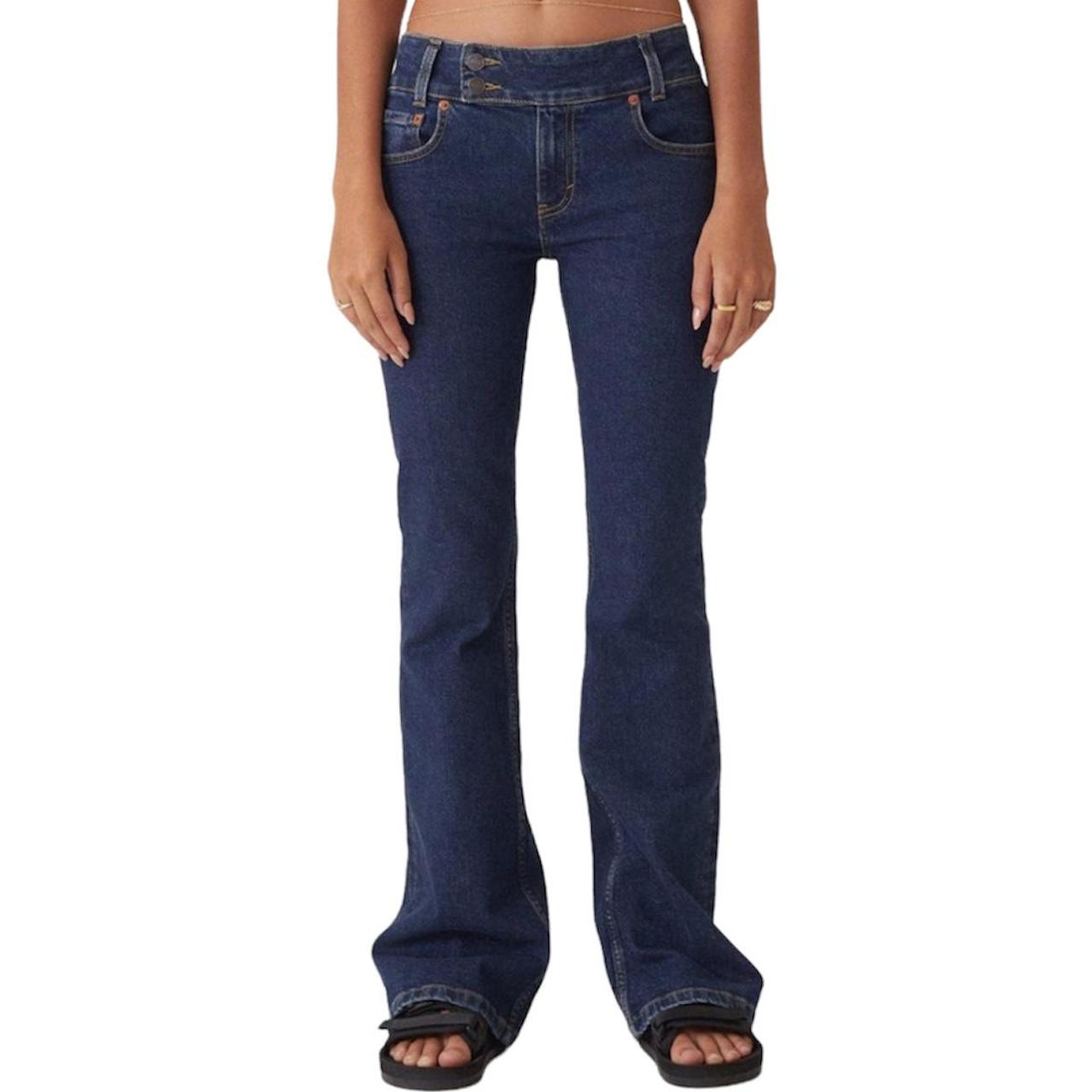 "MOTEL X OLIVIA NEILL LOW RISE BOOTLEG JEANS IN DARK... Depop