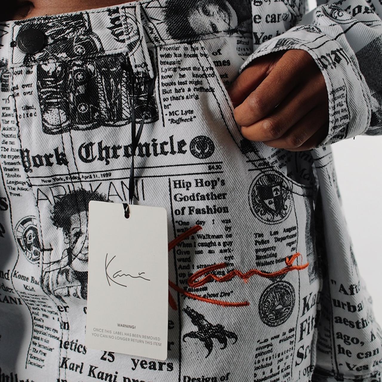 PLT x KARL KANI Monochrome Newspaper Oversized Depop