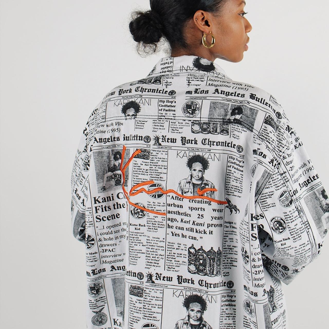 PLT x KARL KANI Monochrome Newspaper Oversized