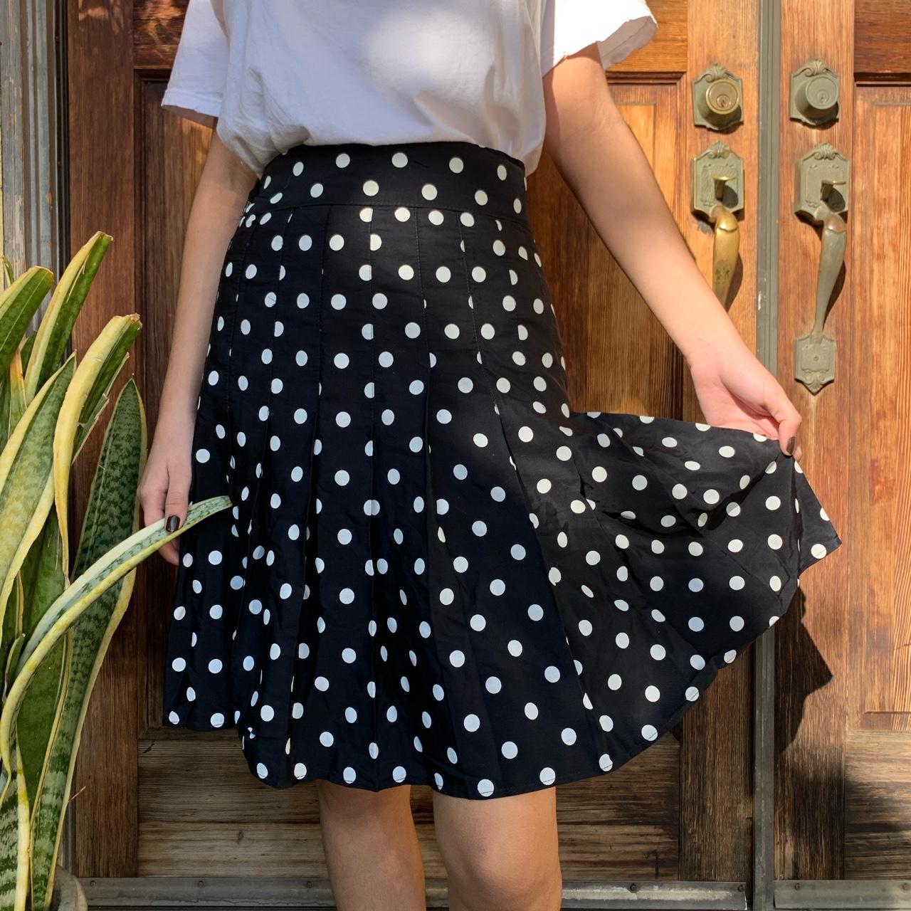 70s black hotsell and white skirt