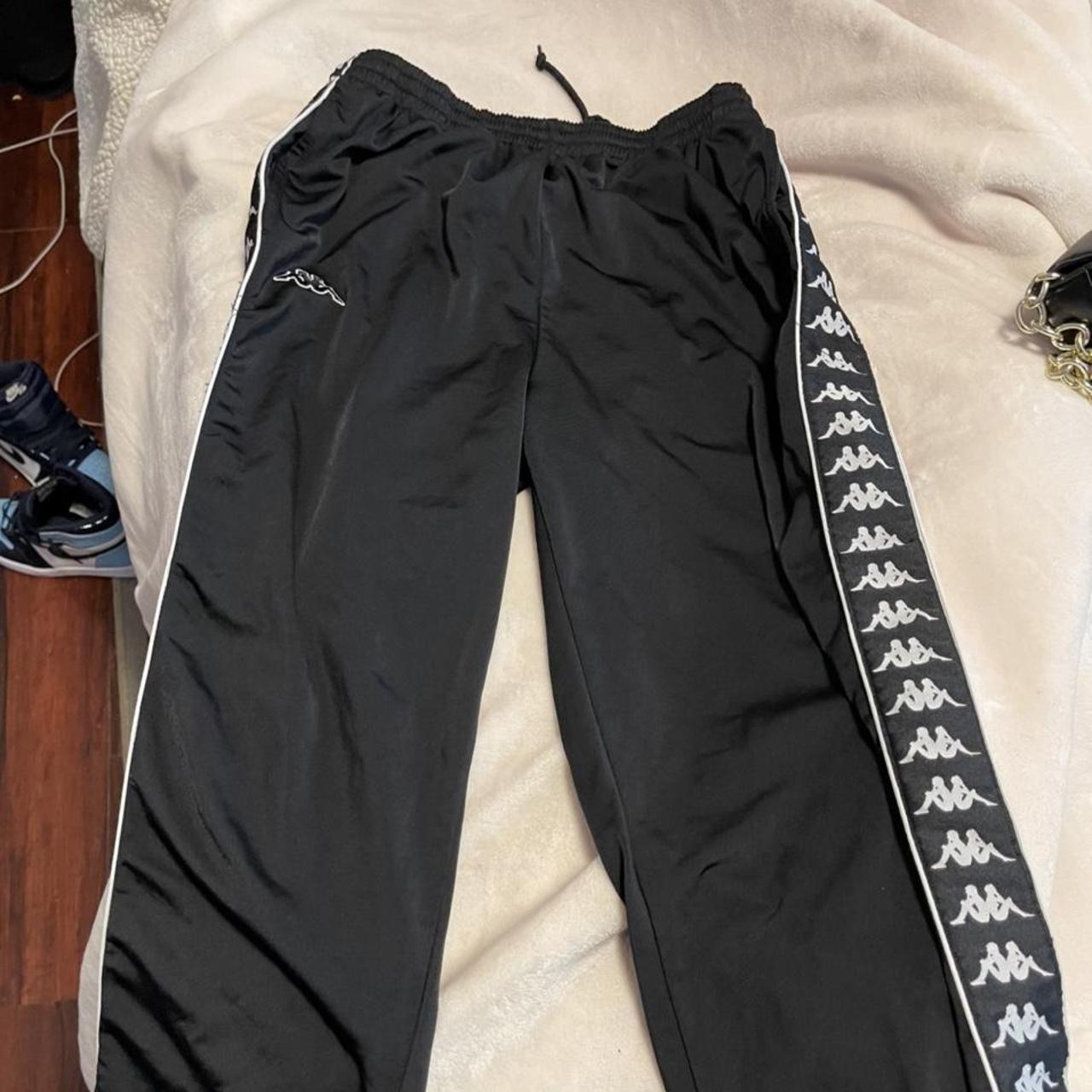 Black Kappa Track Pants Size Small Got shrunk a... Depop