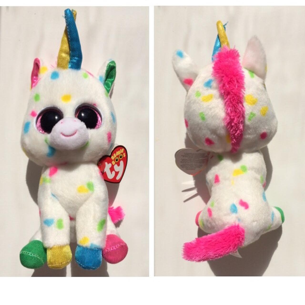 Harmonie- Unicorn TY BEANIE BOO White with Depop
