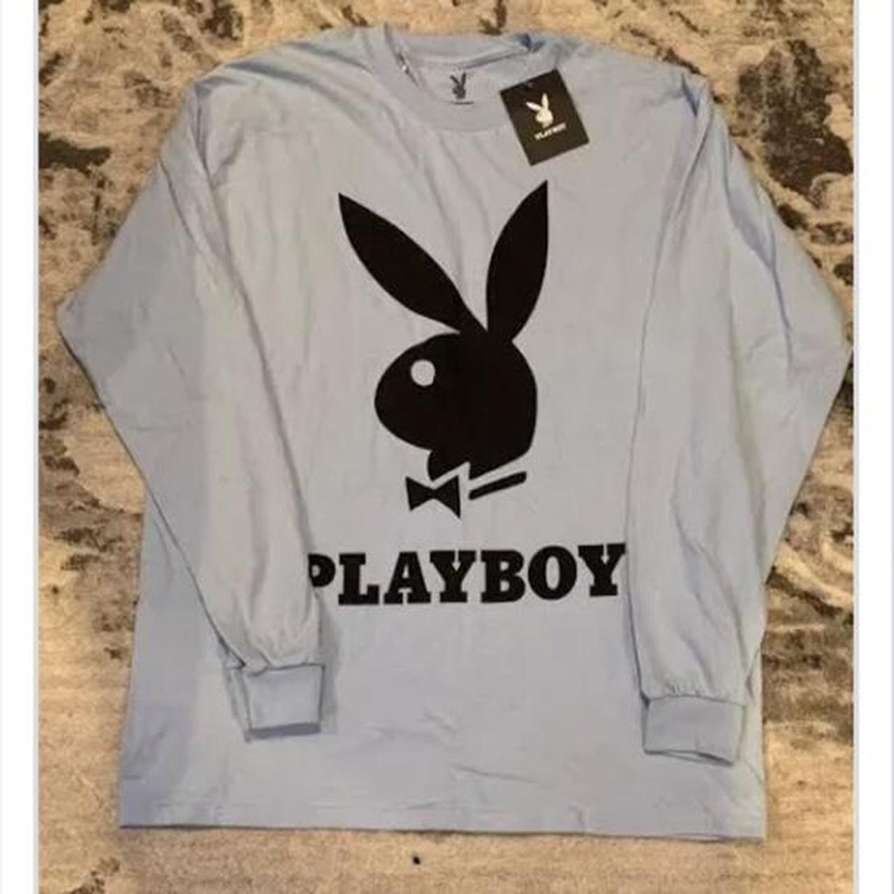 Light blue playboy hoodie Clearance