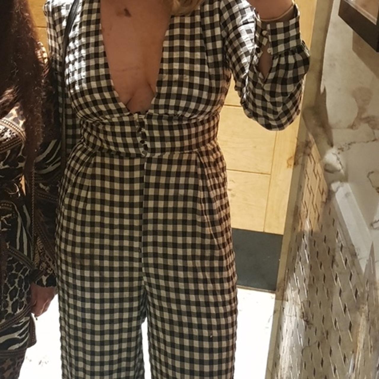Glamorous TALL gingham plunge Perfect