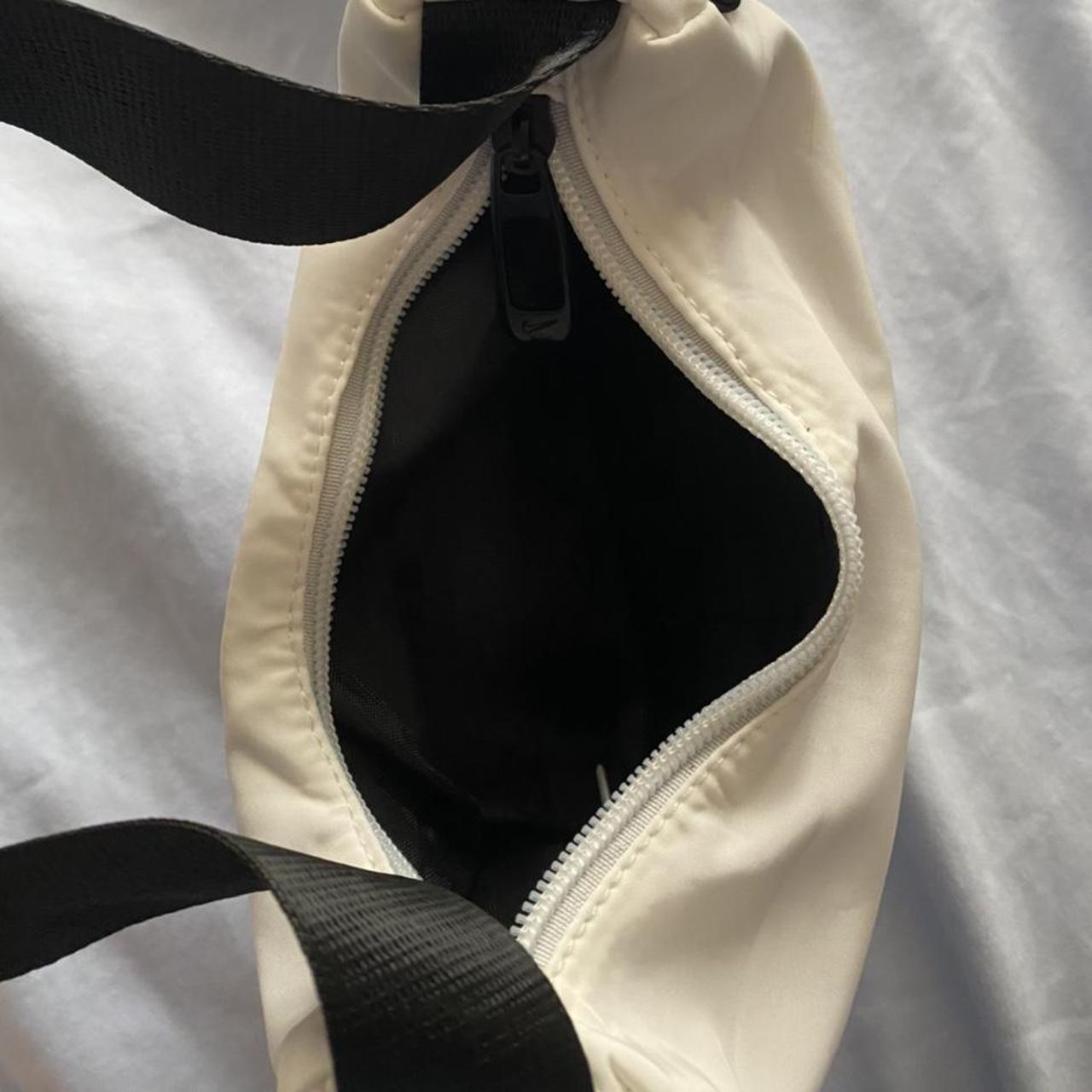 y2k small white nike bag with zipper and strap... Depop