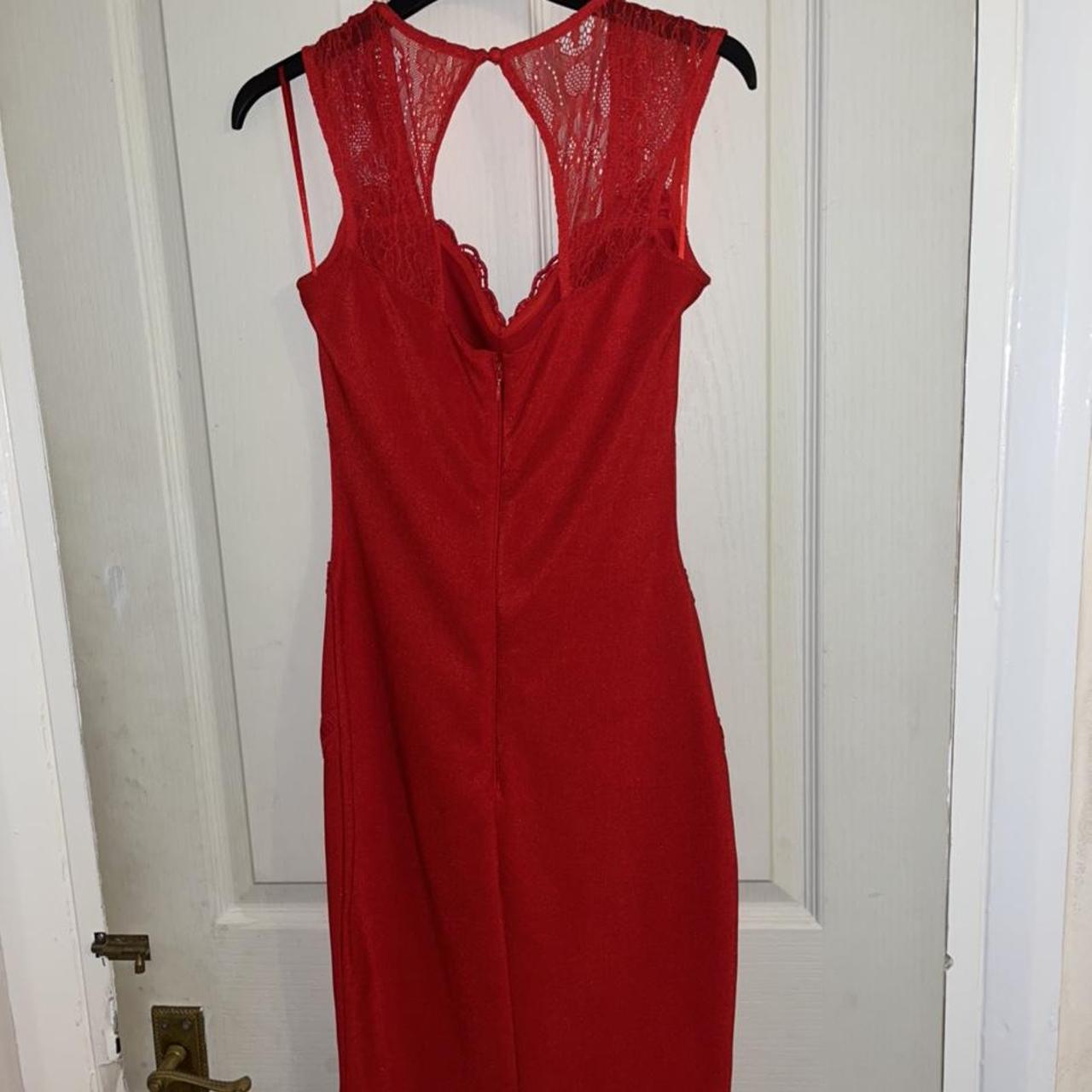 Lipsy long hot sale red dress