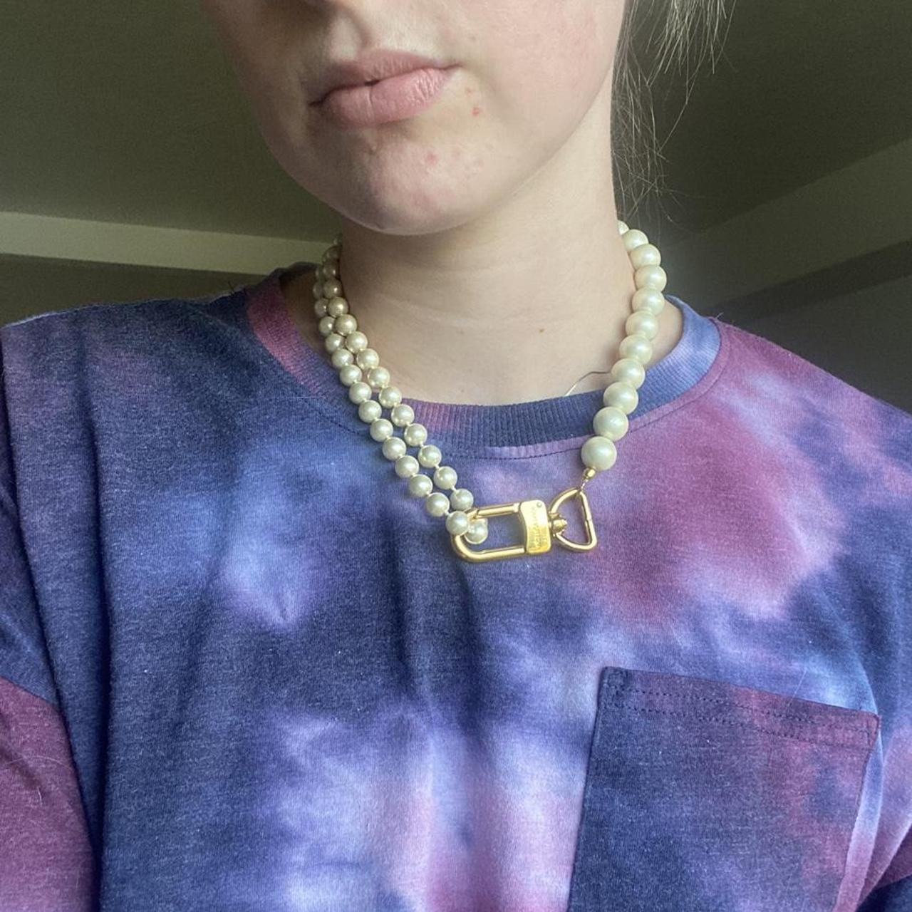 Louis Vuitton Pearl necklace! Reworked with vintage - Depop