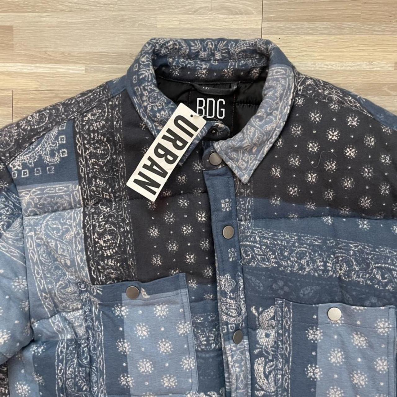 Medium Bandana Monogram Print Jacket in Recycled Polyester Black