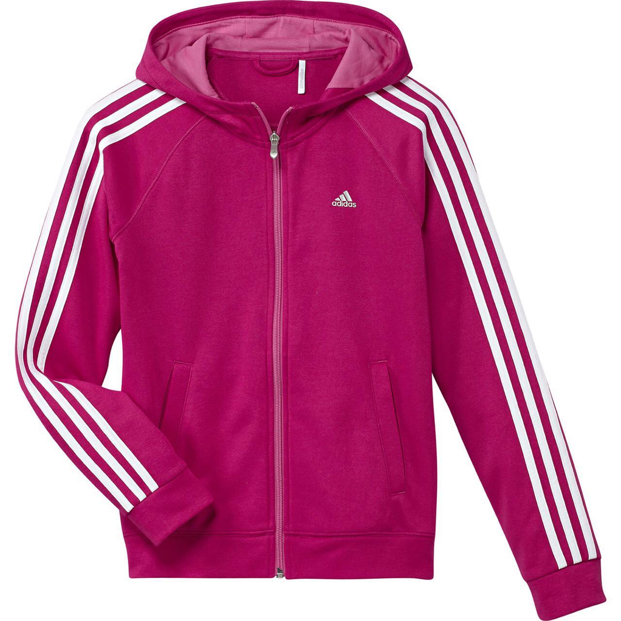 pink adidas zip up