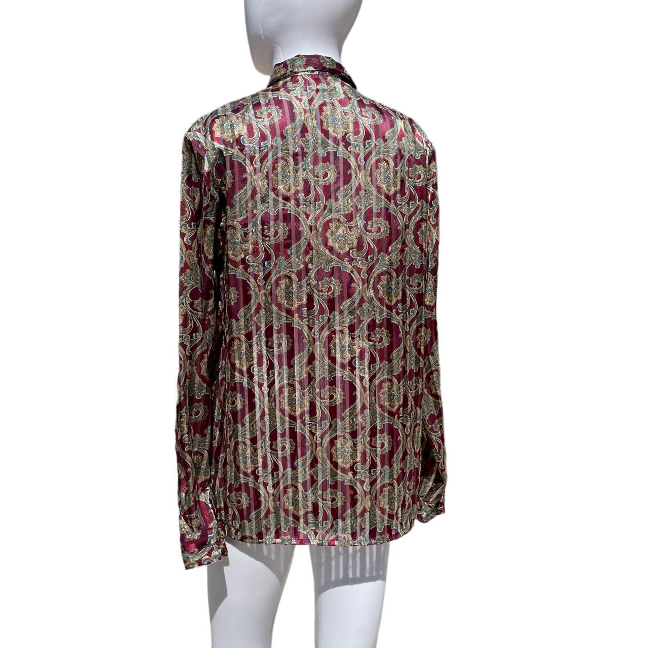 Vintage Paisley sheer blouse Size S #vintage... - Depop