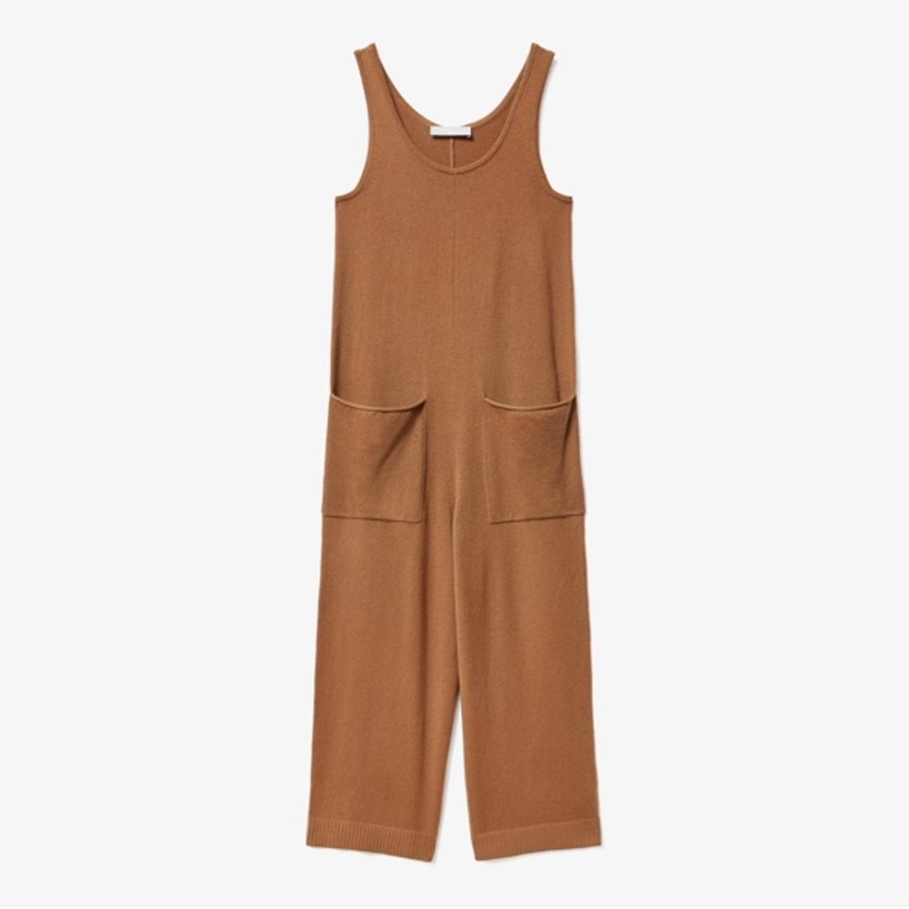 Everlane Cashmere Jumpsuit in Whiskey in size XS... - Depop
