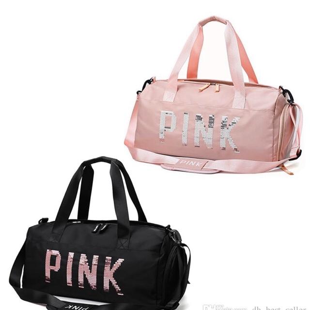 Victoria's Secret pink duffle bag New Large 20 by - Depop