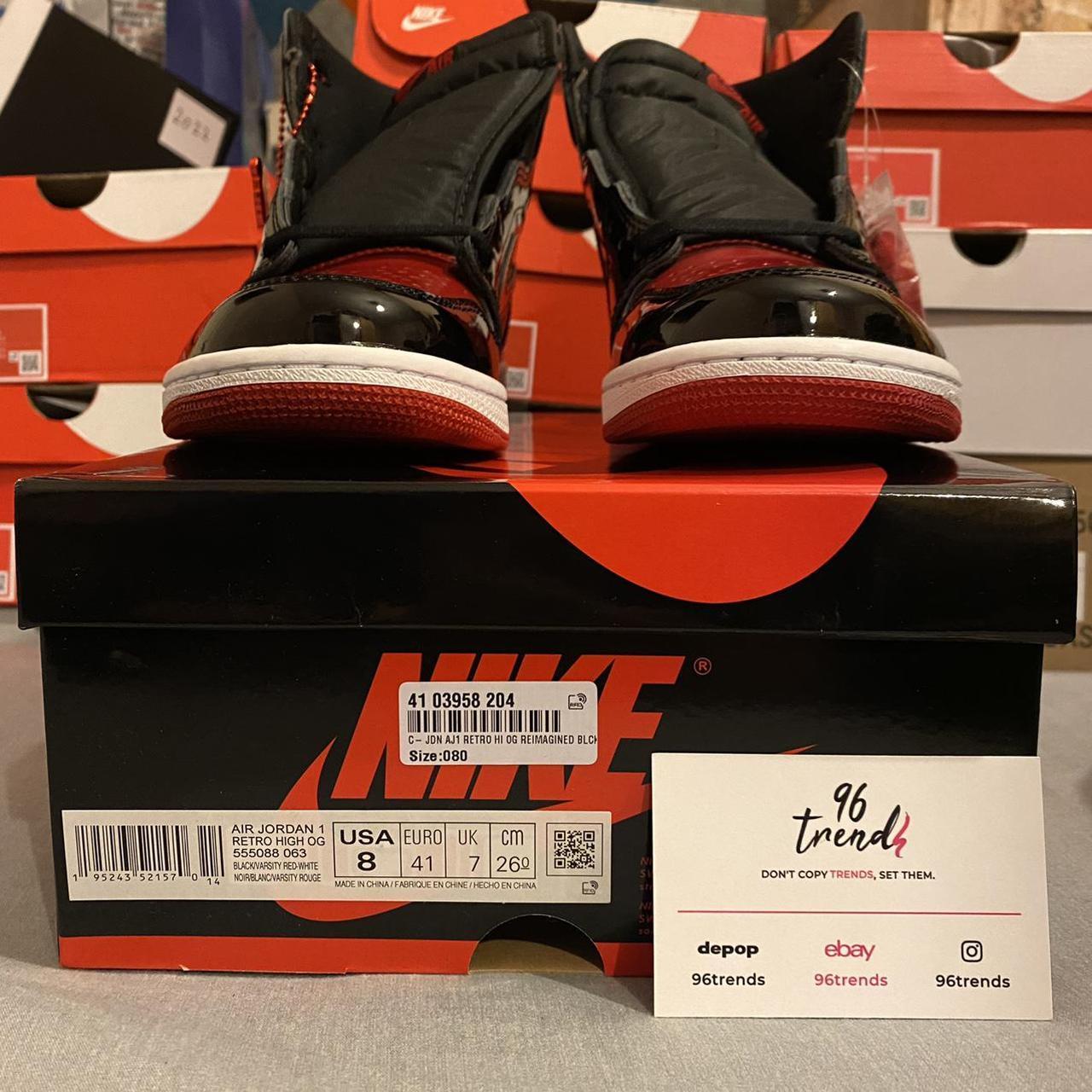 Jordan 1 High Patent Bred UK7 / US8 /... Depop
