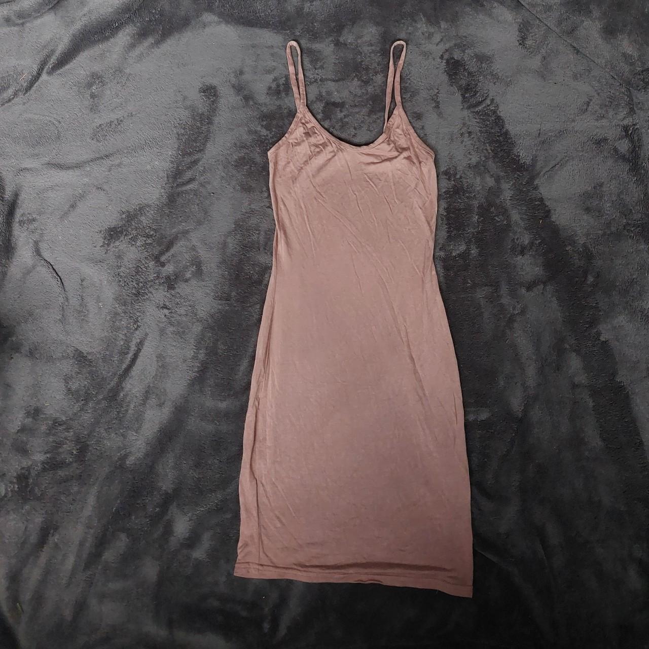 Light nude pink bodycon style boohoo dress. Had for... - Depop