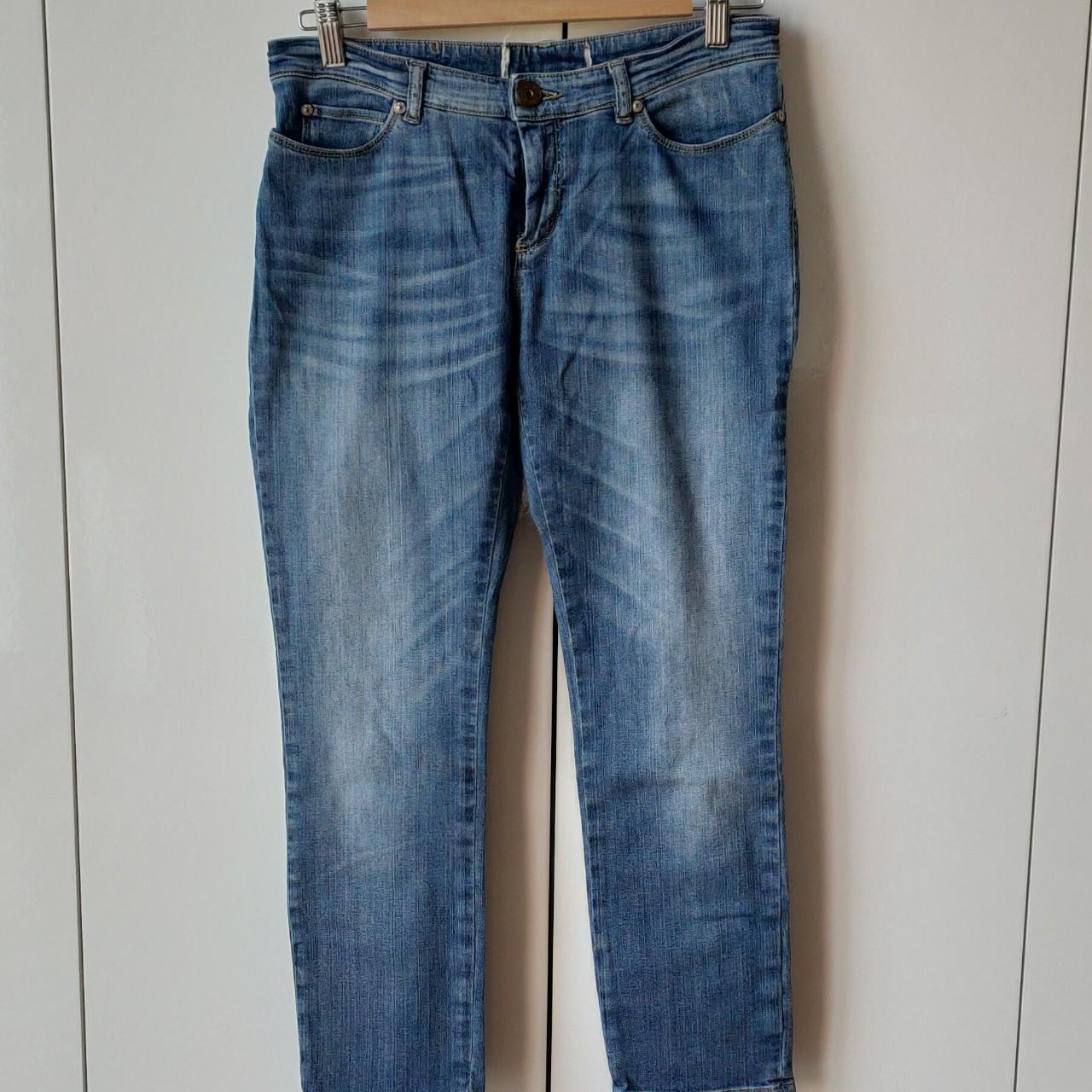 Jeans skinny con scoloriture sulla gamba. #jeans... - Depop