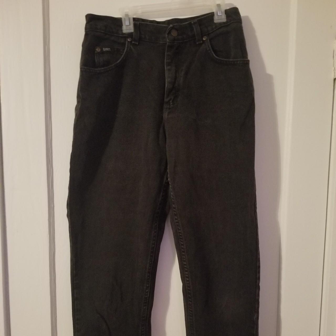 Black Lee's high rise jeans. Very comfy! 34... - Depop