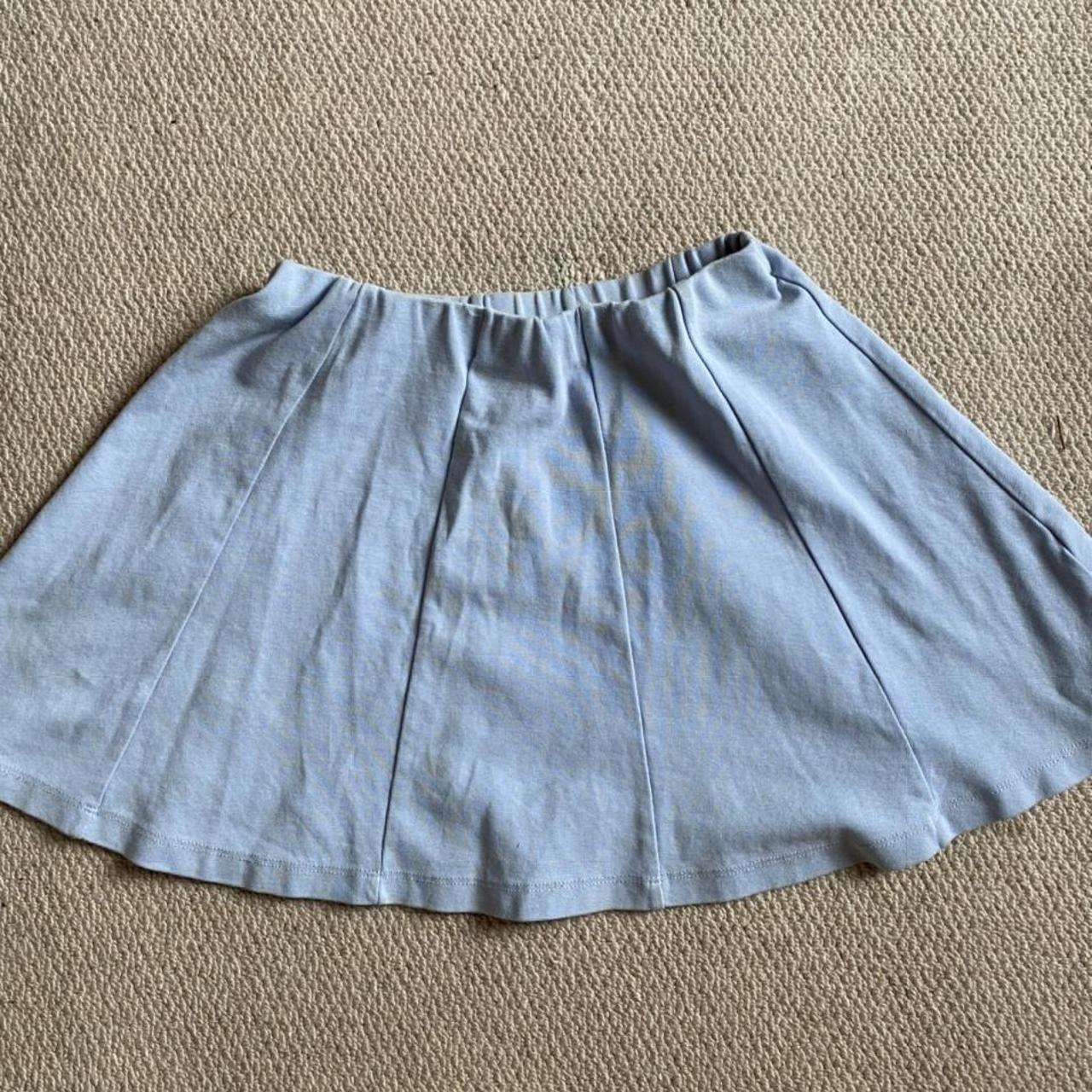 Baby blue Subdued skirt, such a soft, stretchy... - Depop