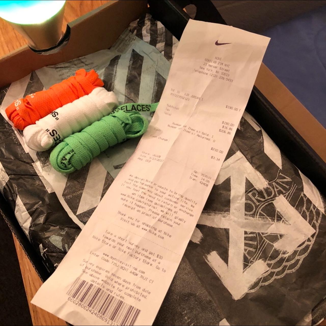 Vapormax off outlet white receipt