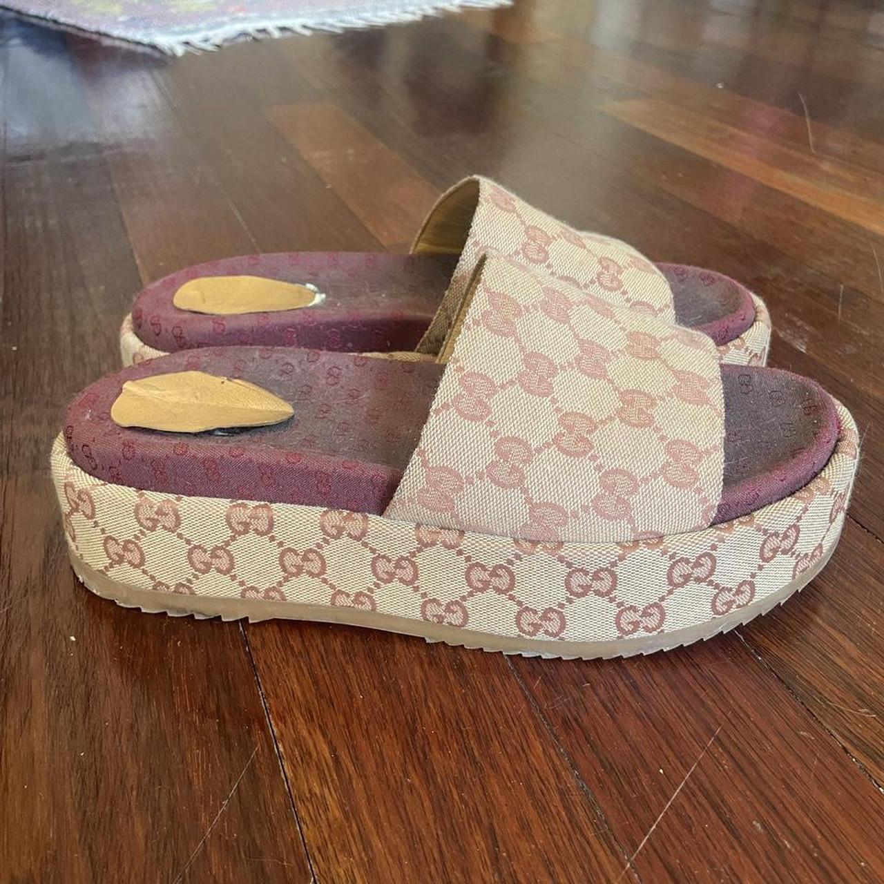 denim gucci platforms