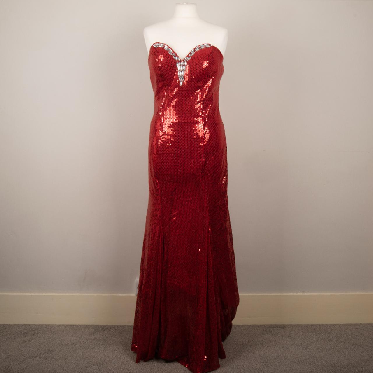 Long red sequin 2024 dress jessica rabbit