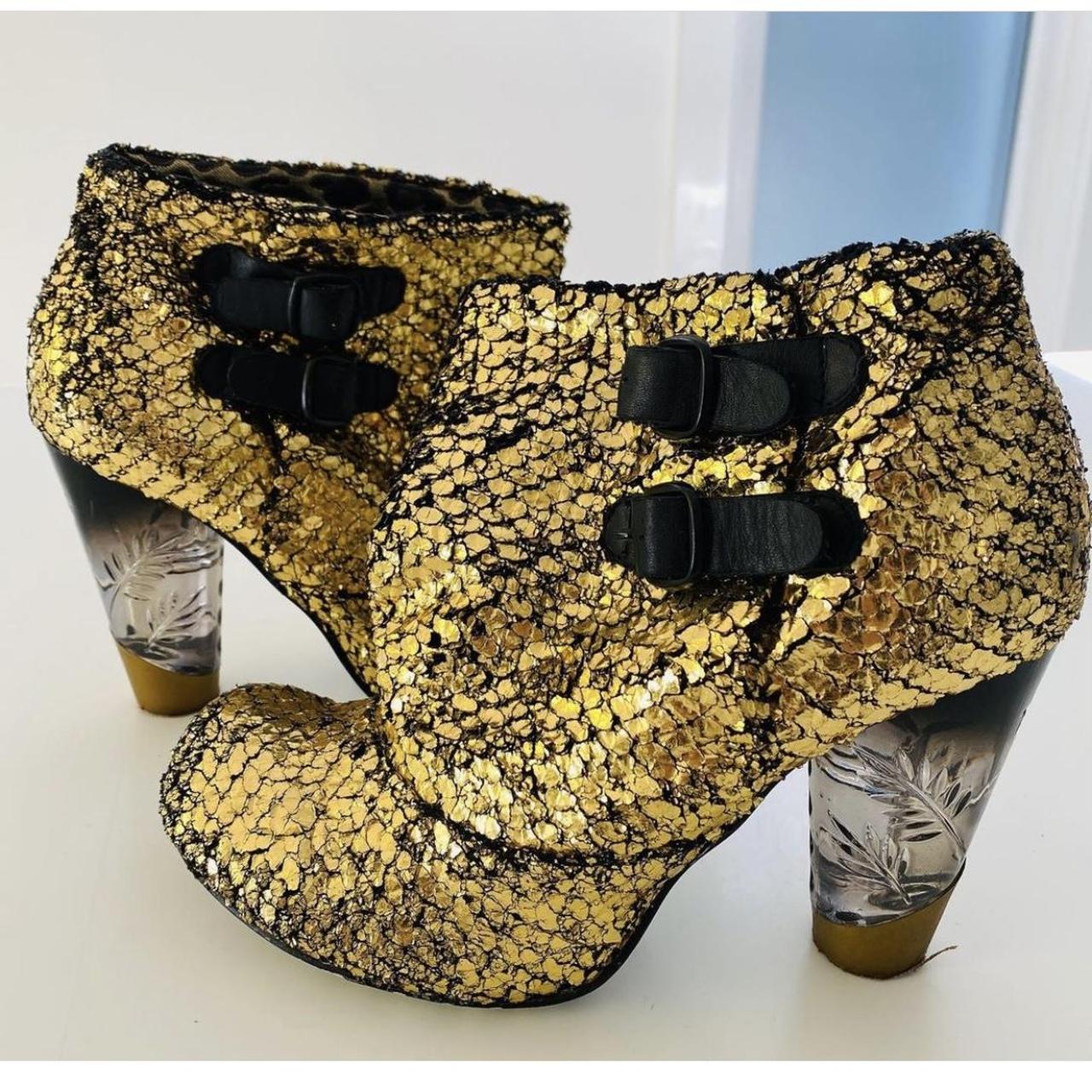 irregular choice gold boots