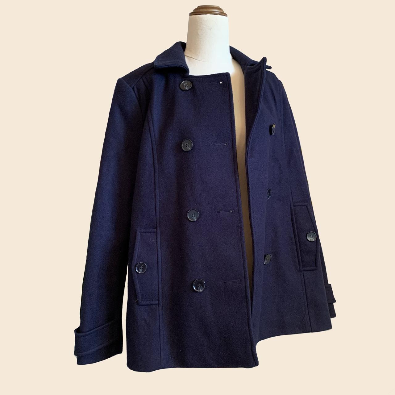Very flattering navy pea coat from Dotti, only... - Depop