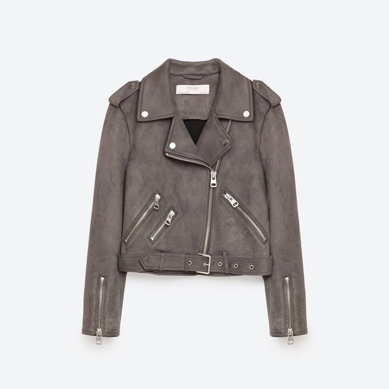 zara grey suede jacket