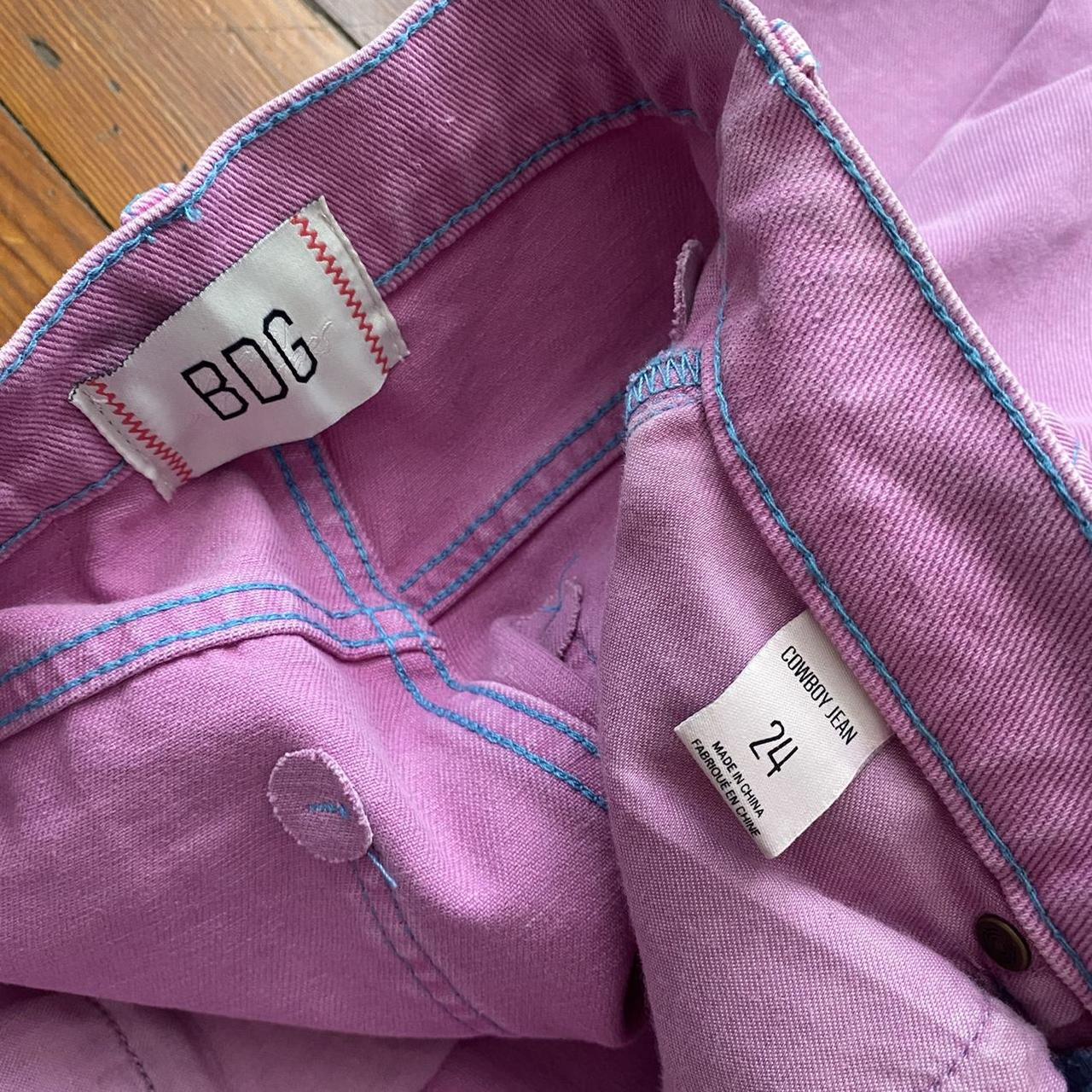 BDG High Waisted Cowboy Jean in purple w blue... - Depop