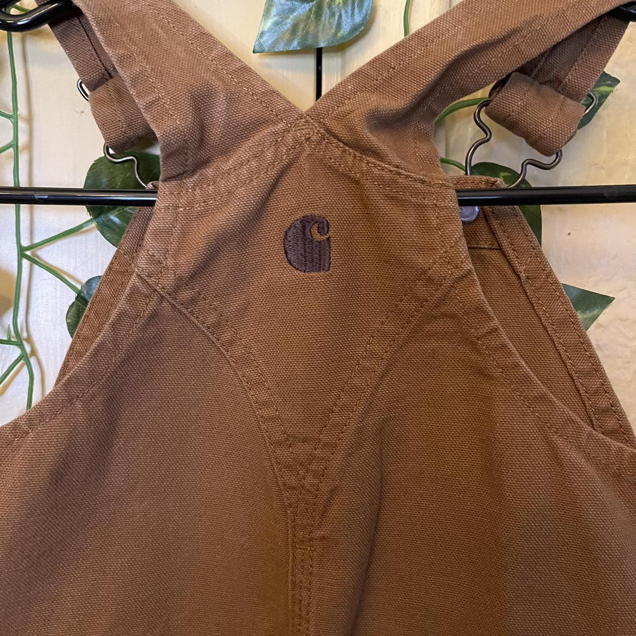 Carhartt Tan and Khaki Dungareesoveralls Depop