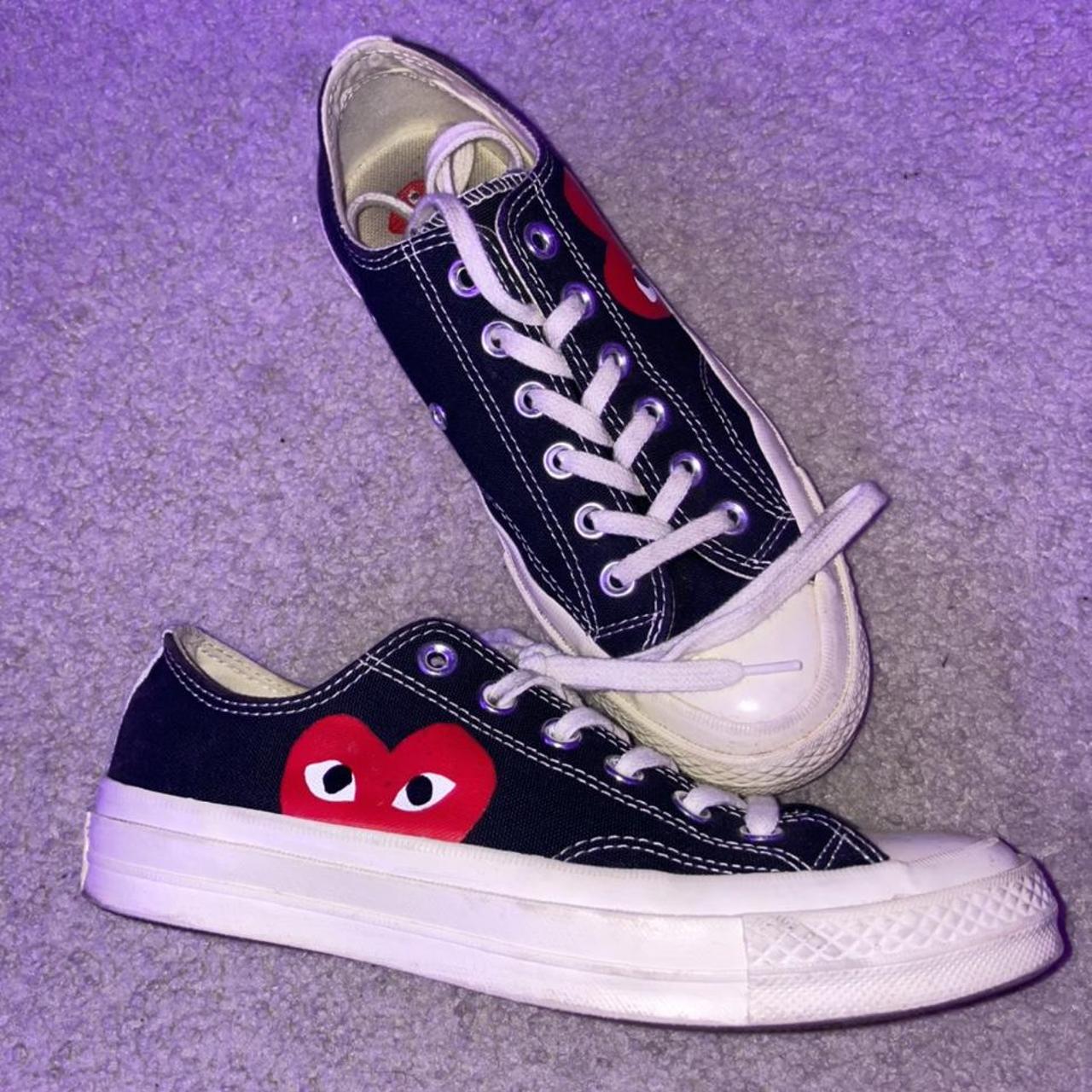 purple cdg converse