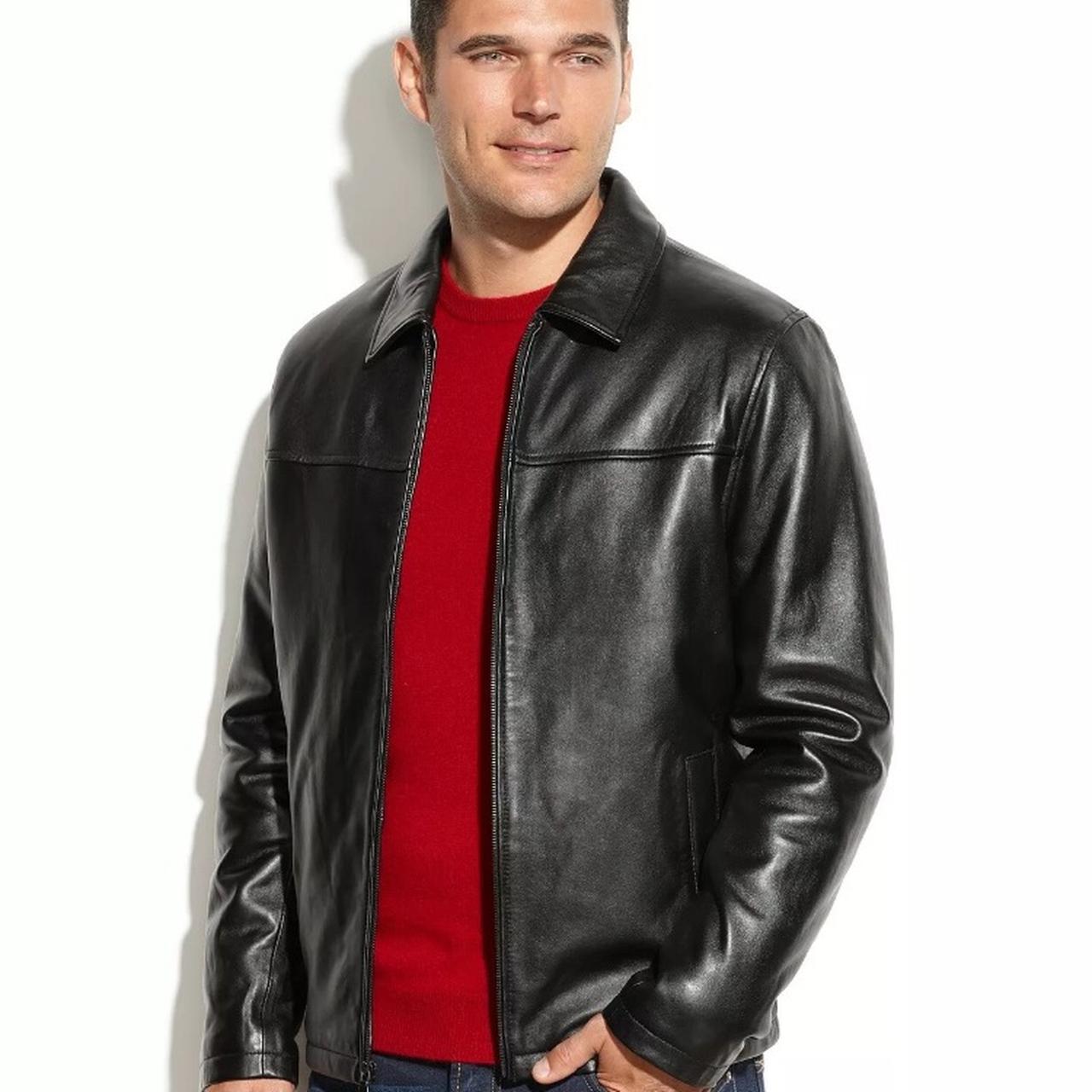 IZOD Men’s Leather Jacket, Size Medium, Black