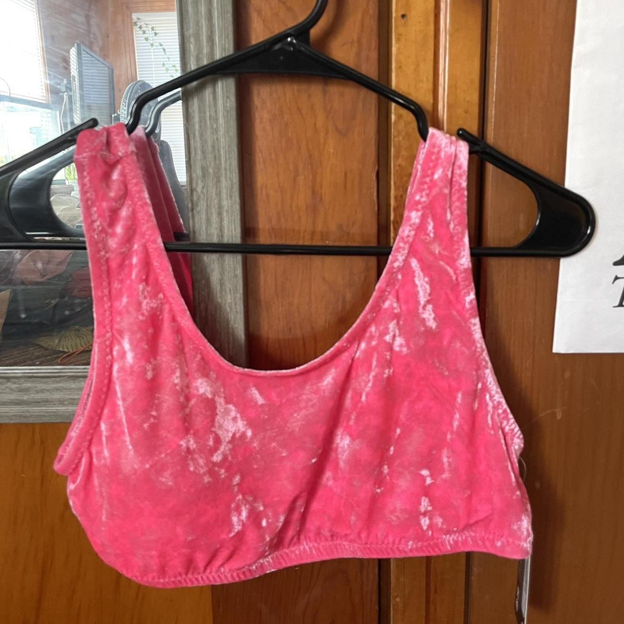 Clothing - Velvet Bra Top - Pink