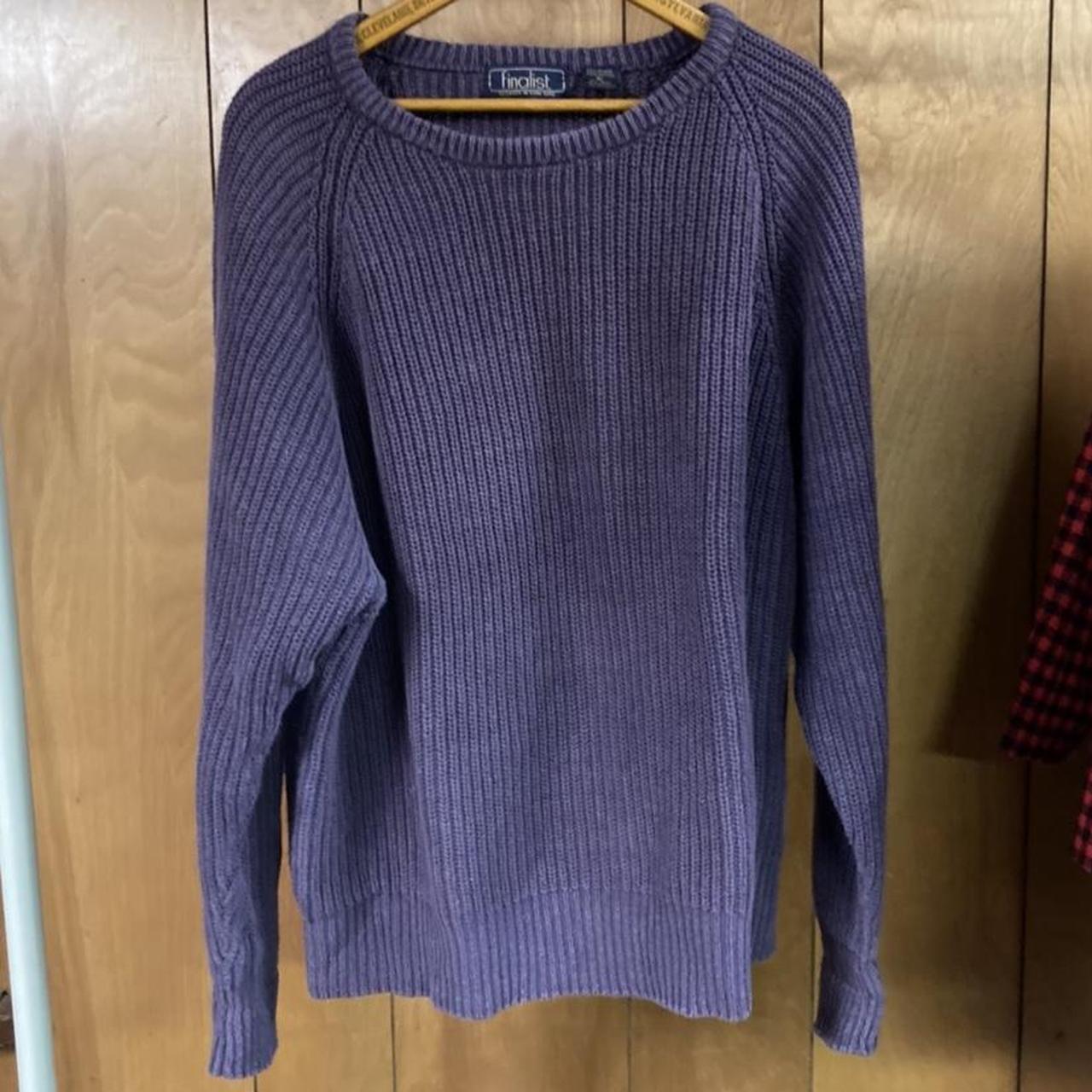 Vintage purple ribbed knit sweater Shipping $8... - Depop