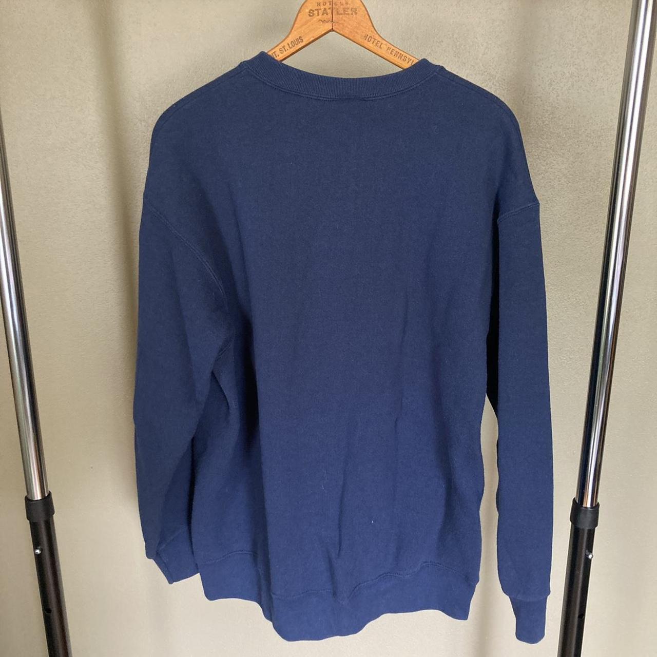 Fruit of the Loom Men's Blue Sweatshirt | Depop