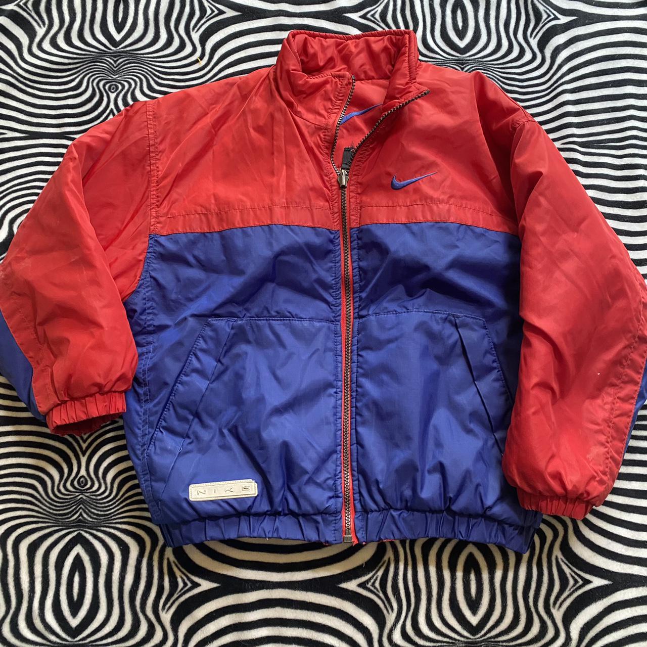 Nike Men's Red and Blue Jacket | Depop