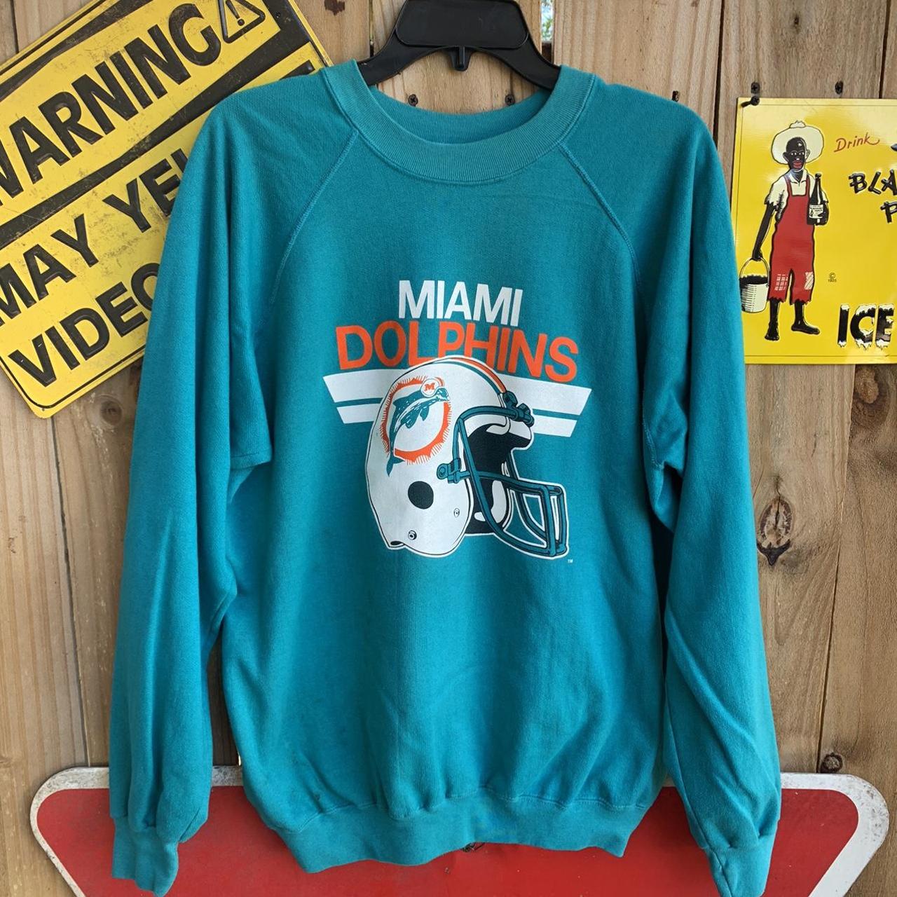 VINTAGE MIAMI DOLPHINS SWEATSHIRT #Miamivintage - Depop