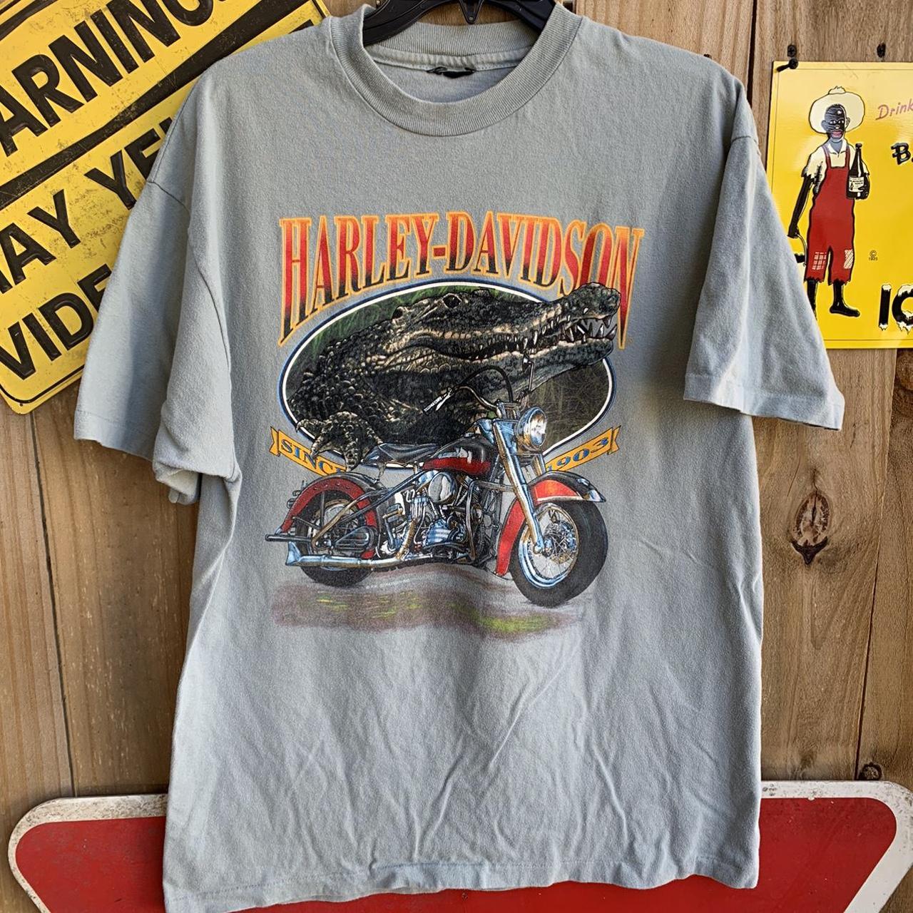 Vintage 80s-90s Harley Davidson T-shirt Size L Las... - Depop