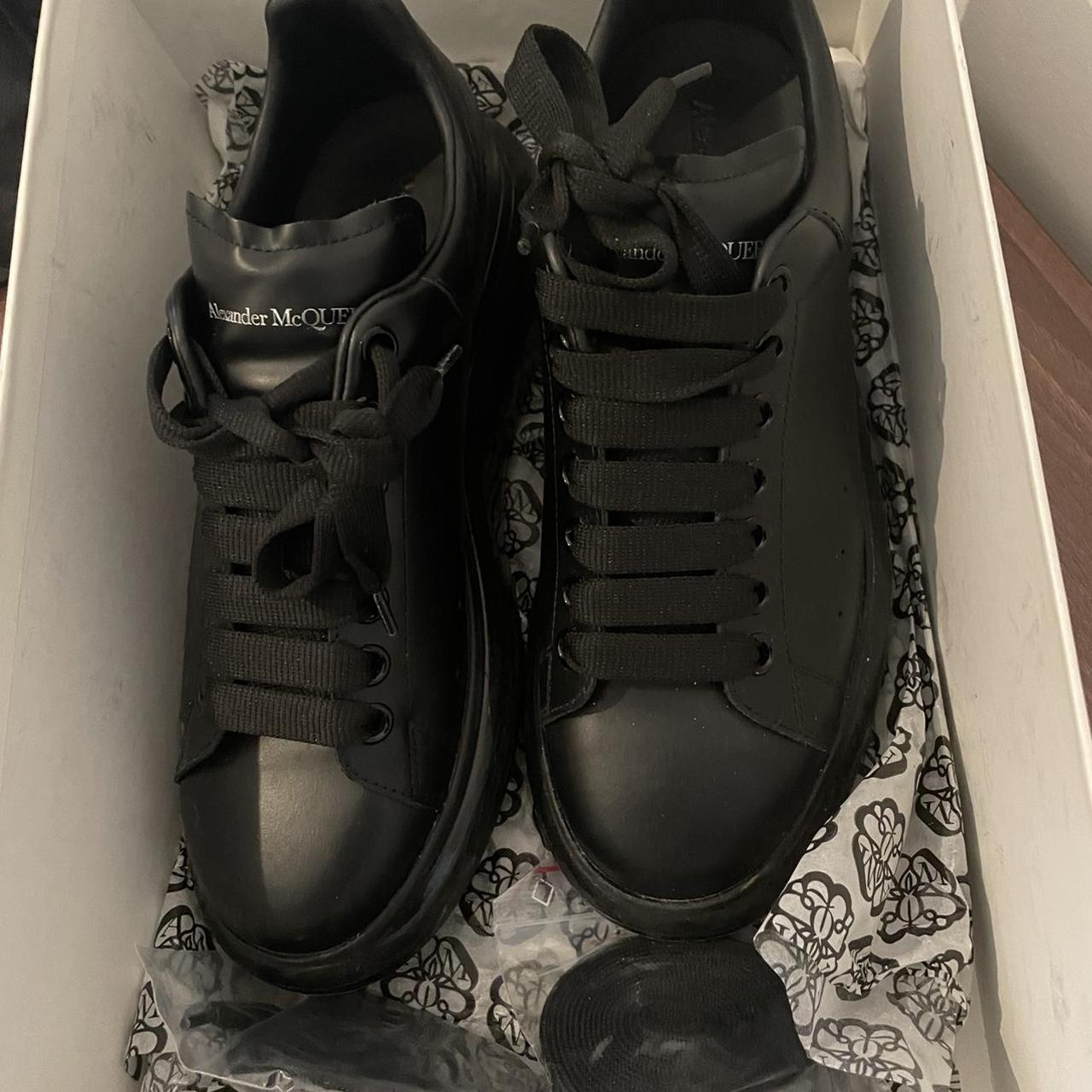 Alexander McQueen Black Sneakers Oversized worn once... - Depop