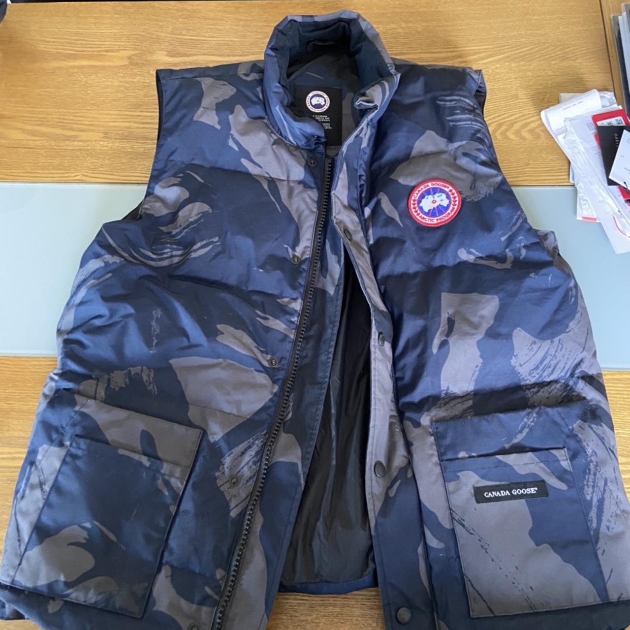 Blue brush camo canada cheap goose gilet