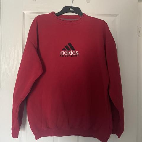 red adidas sweatshirt vintage