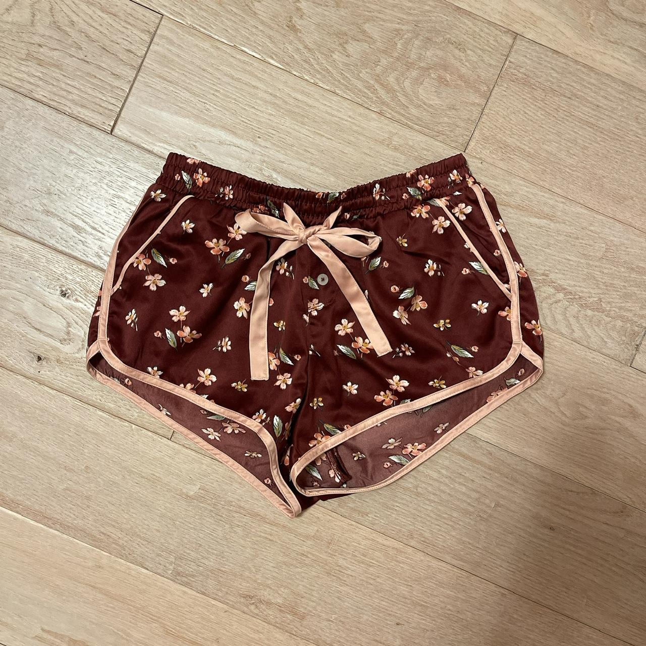 Abercrombie & Fitch Satin Sleep Shorts Size... Depop