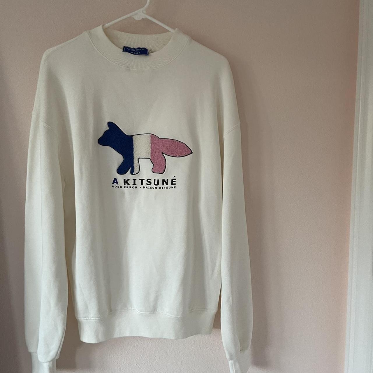 Maison Kitsuné Men's White and Pink Sweatshirt (2)