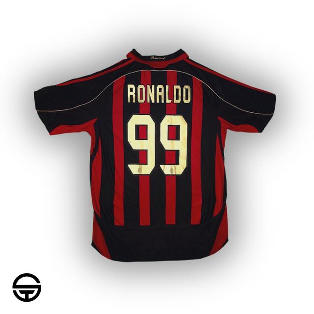 2006-07 Adidas AC Milan Home Jersey - Ronaldo #99 - - Depop