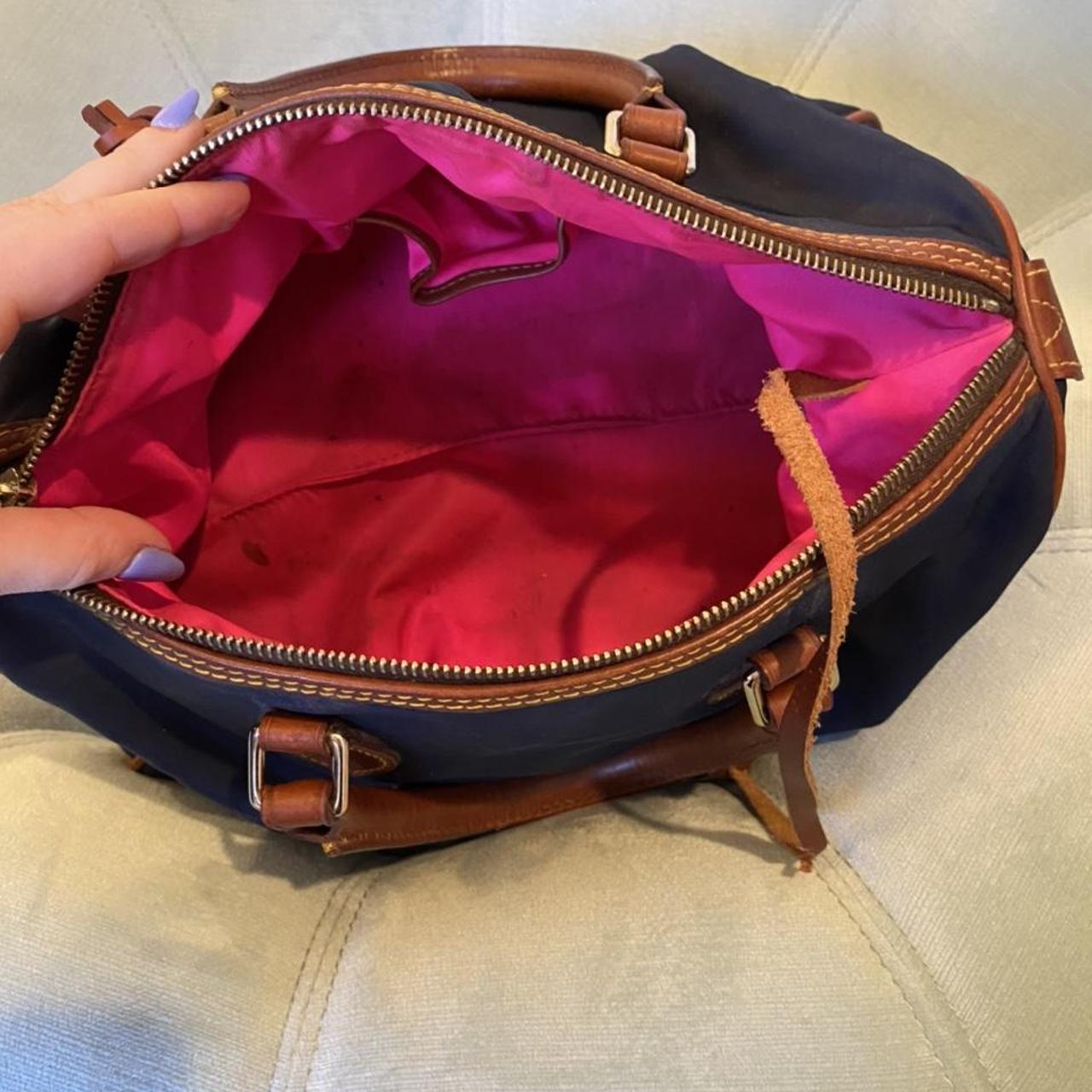 Vintage Authentic Dooney & Bourke navy blue & Brown - Depop