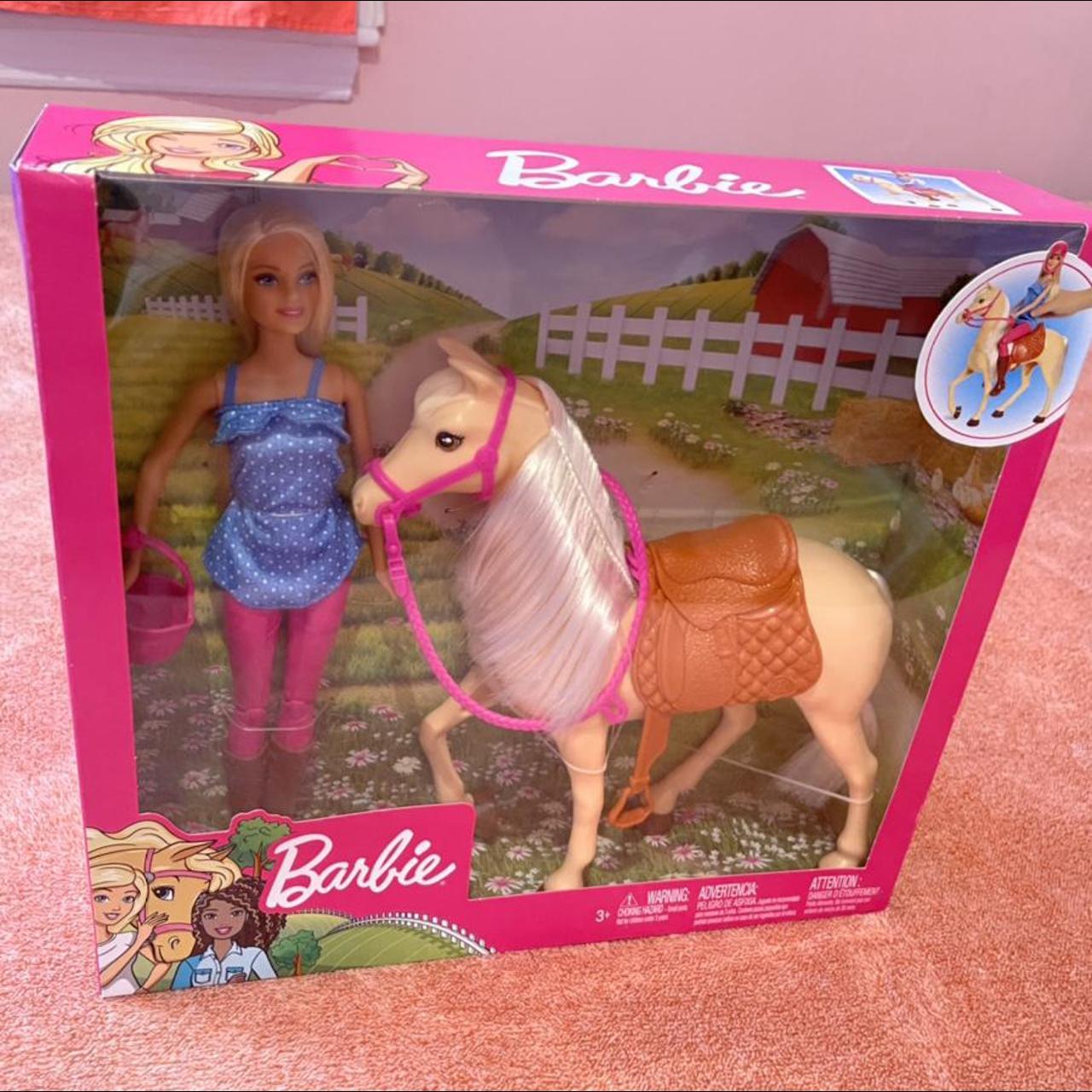 Barbie doll on sale horse set