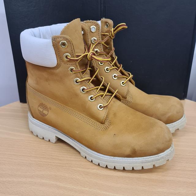 wheat timberlands with white trim