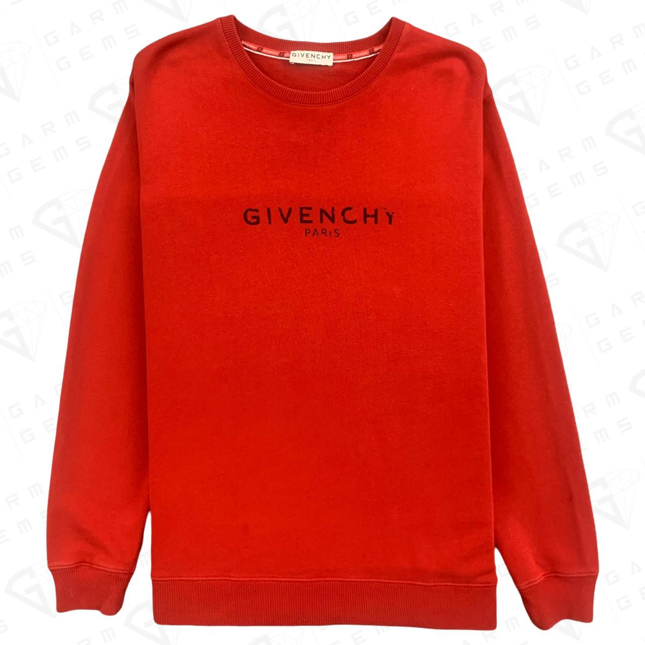 Givenchy Men's Red and Black Sweatshirt | Depop