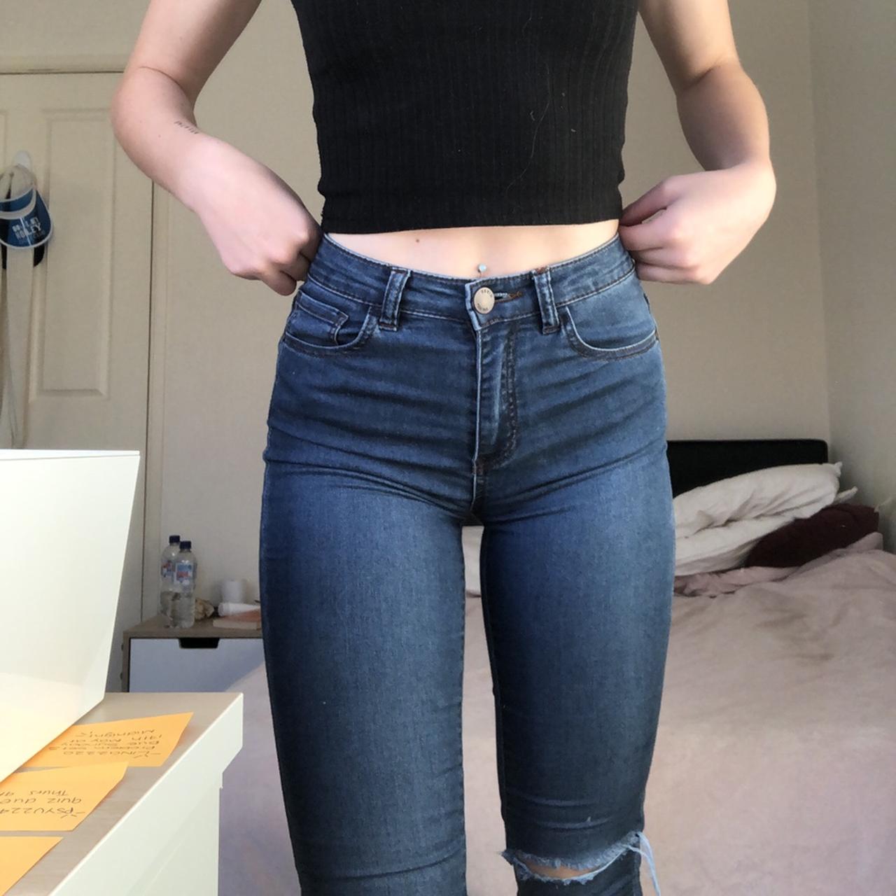 Glassons high-waisted denim jeans, ripped... - Depop