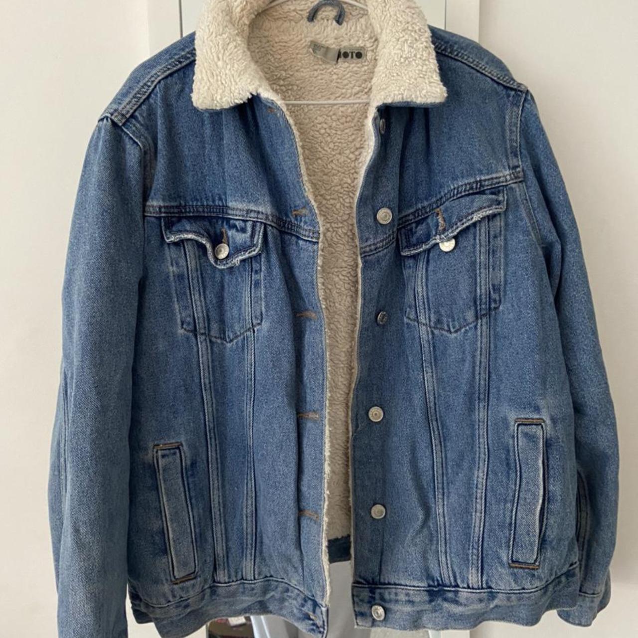 denim jacket, with a lining. Barely... Depop
