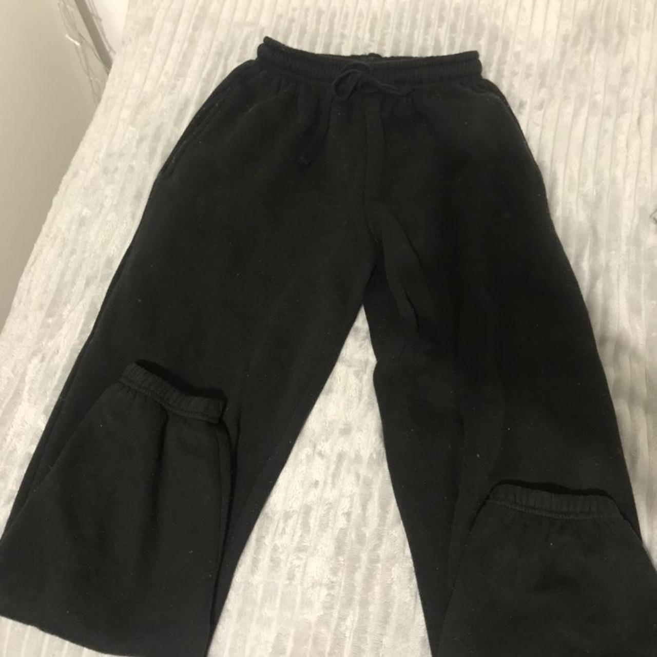 I saw it first black cuffed joggers UK size Small... - Depop